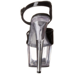 Nero 18 cm ADORE-709 Plexiglass Plateau Tacchi Alti a Spillo