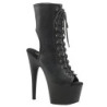Nero Ecopelle 18 cm ADORE-1016 Plateau Stivaletti Donna Open Toe