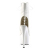 Bianco Ecopelle 18 cm ADORE-1016 Plateau Stivaletti Donna Open Toe