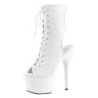 Bianco Ecopelle 18 cm ADORE-1016 Plateau Stivaletti Donna Open Toe