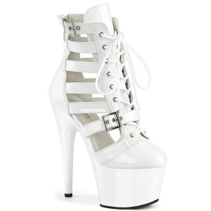 ADORE-1013MST 18 cm pleaser high heels ankle boots white