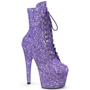 ADORE-GWR 18 cm pleaser high heels ankle boots glitter purple