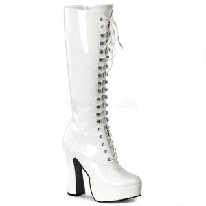 Bianco Vernice 13 cm ELECTRA-2020 Stivali Donna da Uomo