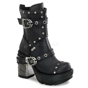 Black 9 cm SINISTER-201 lolita ankle boots goth platform boots