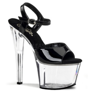 Black Transparent 18 cm Pleaser SKY-309 High Heels Platform