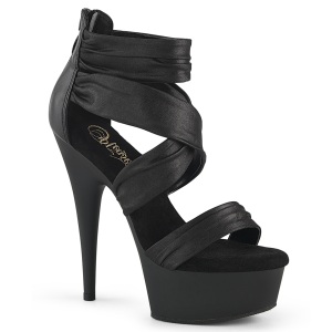 Ecopelle plateau 15 cm DELIGHT-620 scarpe con tacco alto pleaser