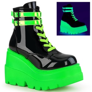 Neon 11,5 cm SHAKER-52 wedge ankle boots platform black