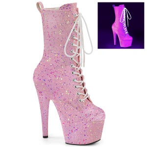 Neon glitter 18 cm ADORE-1040IG high heels ankle boots platform