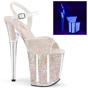 Neon glitter 20 cm FLAMINGO-810UVG Pole dancing high heels shoes