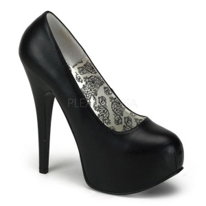 Nero Matto 14,5 cm Burlesque BORDELLO TEEZE-06 Plateau Scarpe Dcollet