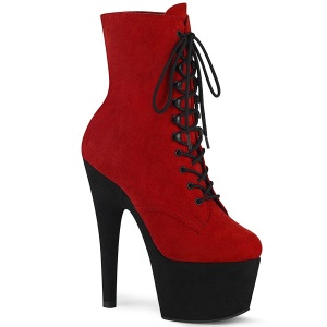 Red Black 18 cm ADORE-1020FSTT Exotic pole dance ankle boots