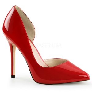 Red Shiny 13 cm AMUSE-22 Pumps High Heels for Men