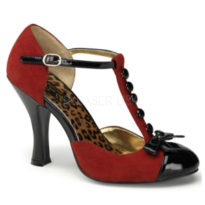 Rosso Scamosciata 10 cm SMITTEN-10 Rockabilly scarpe dcollet con tacchi bassi