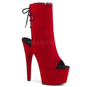 Rosso faux suede 18 cm ADORE-1018FS stivaletti da pole dance