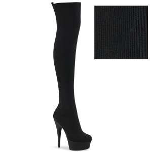 Stretch Nylon 15 cm DELIGHT-3002-1 Pleaser Overknee Boots