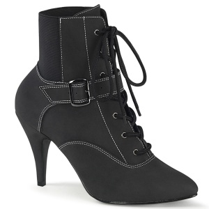 Vegan black 10 cm DREAM-1022 transvestite ankle booties