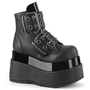 Vegano 11,5 cm BEAR-104 emo wedge boots donna plateau con fibbia