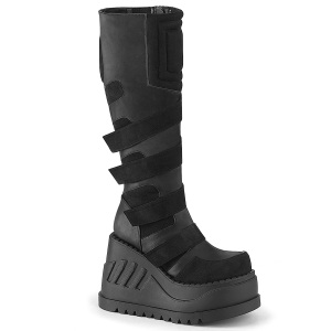 Vegano 12 cm STOMP-228 stivali cyberpunk zeppe altissime con fibbia