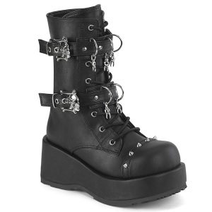 Vegano 7 cm CUBBY-54 emo stivaletti donna platform con lacci