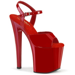 Verniciata 19 cm ENCHANT-709 rosso scarpe pleaser con tacchi alti