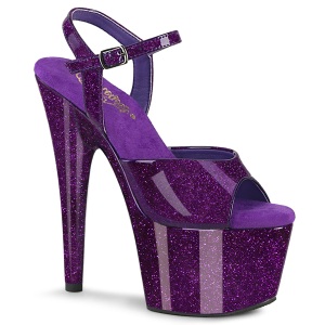 Viola 18 cm ADORE-709GP scintillare plateau sandali donna con tacco