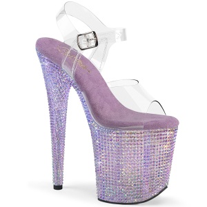 Viola 20 cm 808RRS scarpe tacco alto pole dance e strass plateau