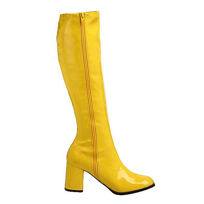 Yellow gogo sale boots cheap