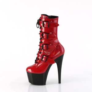 1046TT - 18 cm platform stivaletti tacchi alti vernice rosso