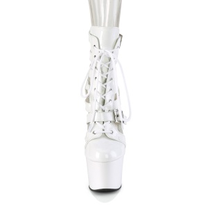 ADORE-1013MST 18 cm pleaser high heels ankle boots white