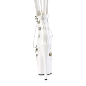 ADORE-1013MST 18 cm pleaser high heels ankle boots white