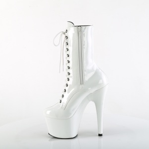 ADORE-1040TT 18 cm pleaser high heels ankle boots brown white