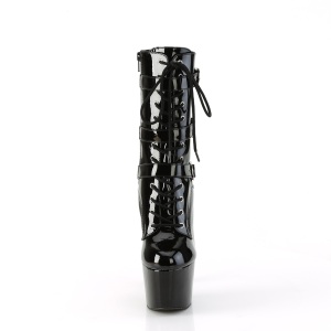 ADORE-1043 - 18 cm platform high heel boots patent black