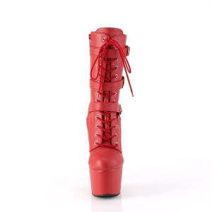 ADORE-1043 - 18 cm platform stivaletti tacchi alti vegano rosso