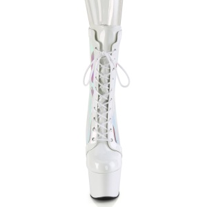 ADORE-1047 - 18 cm platform high heel boots patent white