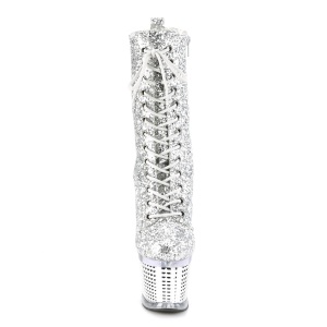 Argento glitter 20 cm SPECTATOR-1040G stivaletti exotic pole dance