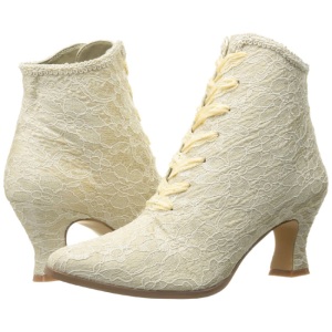 Beige 12 cm VICTORIAN-30 Stivaletti Stringati Tacco Alto Donna