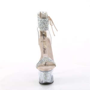 Beige 18 cm SKY-327RSI Sandali piattaforma con polsino alla caviglia strass