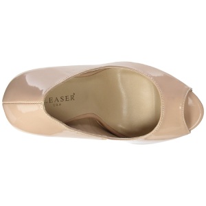 Beige Vernice 13 cm SEXY-42 Scarpe Dcollet Classico Donna