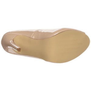 Beige Vernice 13 cm SEXY-42 Scarpe Dcollet Classico Donna