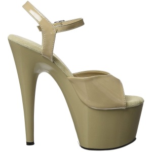 Beige Vernice 18 cm ADORE-709 Tacchi Alti Plateau