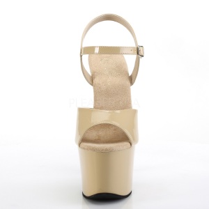 Beige Vernice 18 cm Pleaser SKY-309 Tacchi Alti Plateau