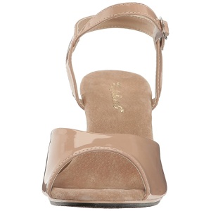 Beige Vernice 8 cm BELLE-309 Sandali Donna con Tacco