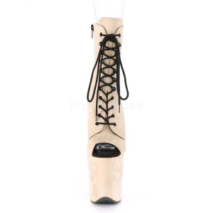 Beige faux suede 20 cm FLAMINGO-1021FS stivaletti da pole dance