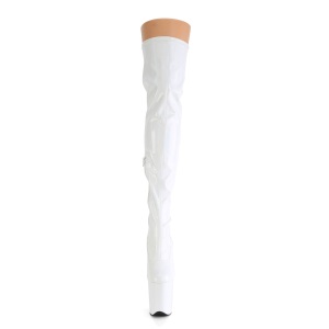 Bianco 20 cm FLAMINGO-3000HWR Ologramma stivali overknee piattaforma exotic pole