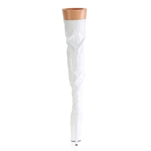 Bianco 20 cm FLAMINGO-3000HWR Ologramma stivali overknee piattaforma exotic pole