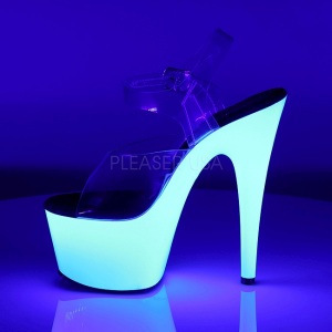 Bianco Neon 18 cm ADORE-708UV Tacchi Alti Plateau