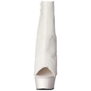 Bianco Opaco 15 cm DELIGHT-1018 Plateau Stivaletti Donna