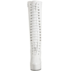 Bianco Vernice 13 cm ELECTRA-2020 Stivali Donna da Uomo