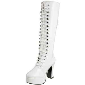 Bianco Vernice 13 cm ELECTRA-2020 Stivali Donna da Uomo