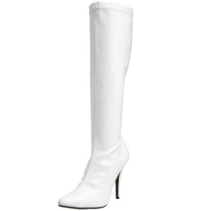 Bianco Vernice 13 cm SEDUCE-2000 Stivali Donna da Uomo